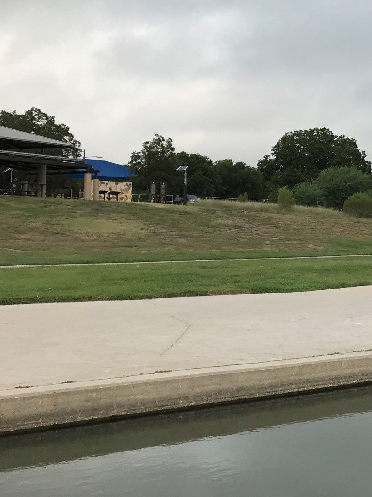 Padre Park riverfront by the San Antonio Riverwalk south of the Alamo