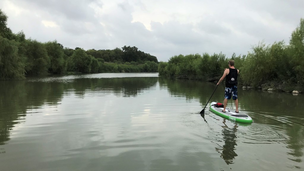 Paddle boarding and Kayaking on the San Antonio River at Padre park 